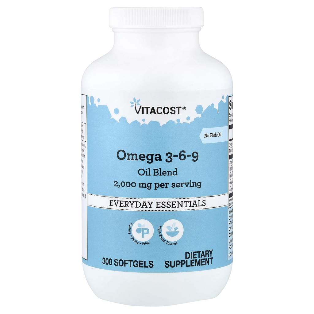 Vitacost Omega 3-6-9 Mélange d'huile naturelle -- 2000 mg par portion- 300 Softgels