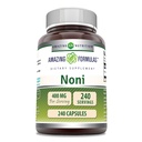 Incredibile Formulas Noni 400 Mg per Serving | 240 Capsule Supplemento | Non OGM | Gluten Free | Made in USA