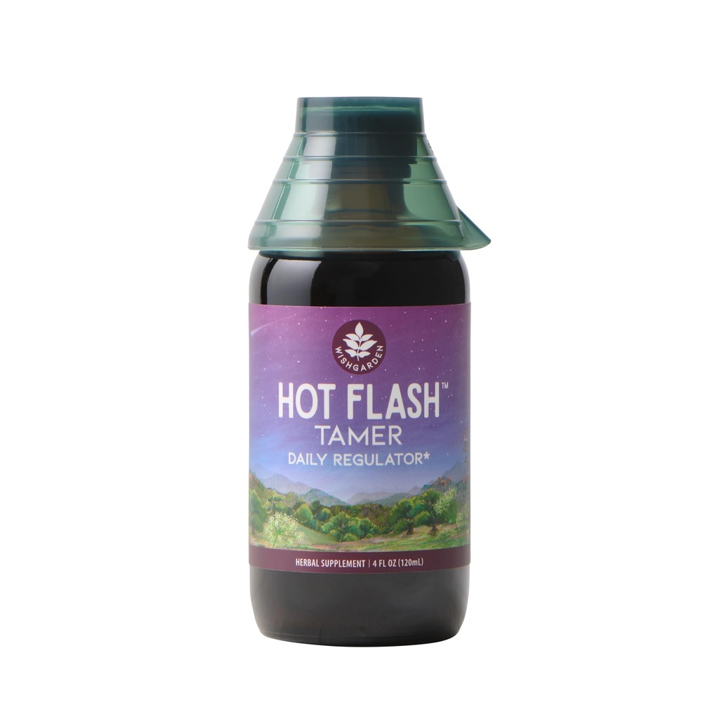 WishGarden Kräuter Hot Flash Tamer - Pflanzenbasierte Kräuter Hot Flash Relief & Nacht Sweats Supplement mit Black Cohosh & Vitex Berry unterstützt gesunde Hormon Levels, Menopause Relief für Frauen, 4oz