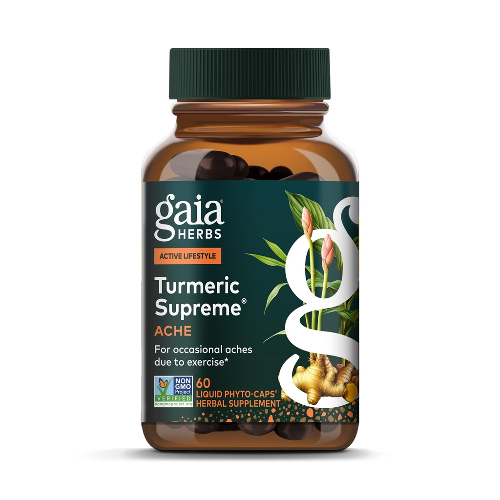 Gaia Erbe, Dolore Supremo Turrico, Integratore Del Dolore Erbelico con Curculine, Capsule Liquidi Vegani, 60 Conte
