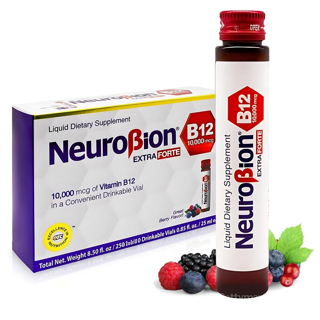 Neurobion Extra Forte B12 10.000 mcg Vials, Liquid - Extreme Powerful- 10 Vials pro Box
