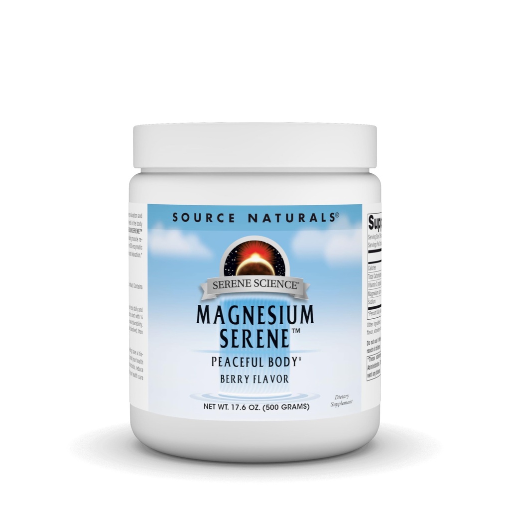 Source Naturals Serene Science Magnésium Serene, Corps pacifique - Berry Aromatisé - 17,6 Ounces