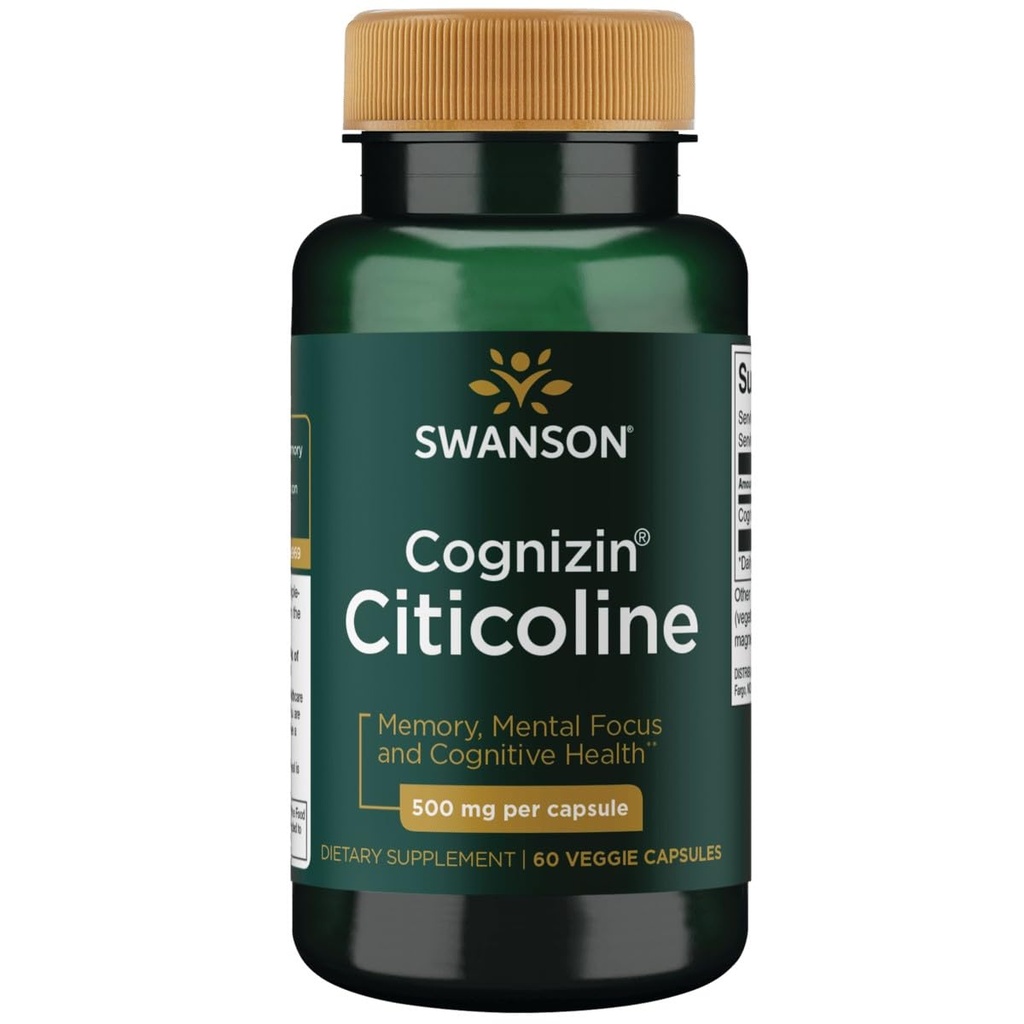 Swanson Ultra Cognizin Citicoline 1000 Milligramme 60 Veg Kapseln