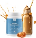 La polvere di ricambio della farina di TeamKeto contiene polvere di MCT, olio di cocco, polvere di proteine del siero di siero di siero di erba & 100% aromi naturali per Boost Ketosis- Carbi bassi & Energy Boost- 742g- Caramel salato