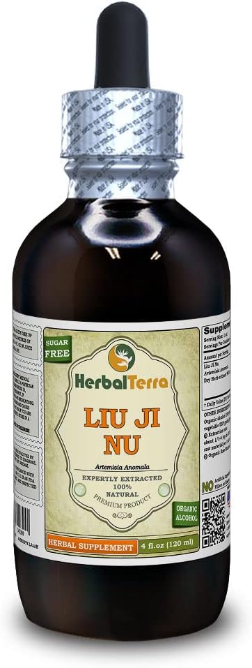 Liu Ji Nu, Artemesia (Artemisia Anomala) Tincture, Dried Herb Liquid Extract (Brand Name: HerbalTerra, Proudly Made in USA) 4 fl.oz (120 ml)