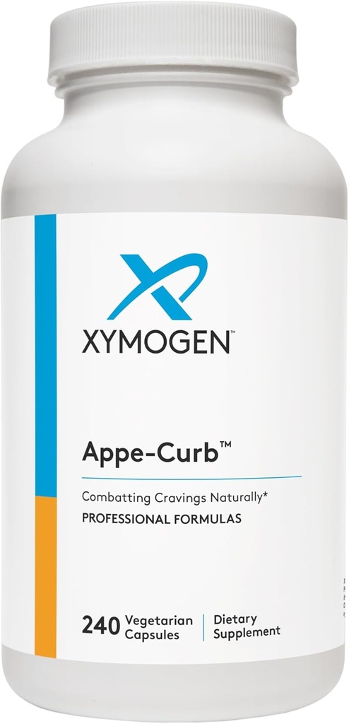 XYMOGEN Appe-Curb - Unterstützung bei der Bekämpfung von Cravings - Chrom, DL-Phenylalanin, L-Glutamin, Vitamin B6 + 5-HTP für gesunde Stoffwechsel, Mood & Appetite Unterstützung (240 Kapseln)
