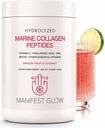 Peptidi di collagene marino - Frutta di drago, Acqua di cocco, Ananas - Vitamina C Acido Ialuronico Rame Zinco Biotina Niacin D3 B-Complex - Capelli e Unghie, 30 Serve