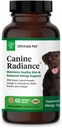 ULTIMATE PET NUTRITION Canine Radiance Skin Allergy Support Supplemento per Cani, Idratazione della pelle Omega-3, Antiossidanti per prevenire il prurito e rinforzare lo strato, 60 compresse masticabili