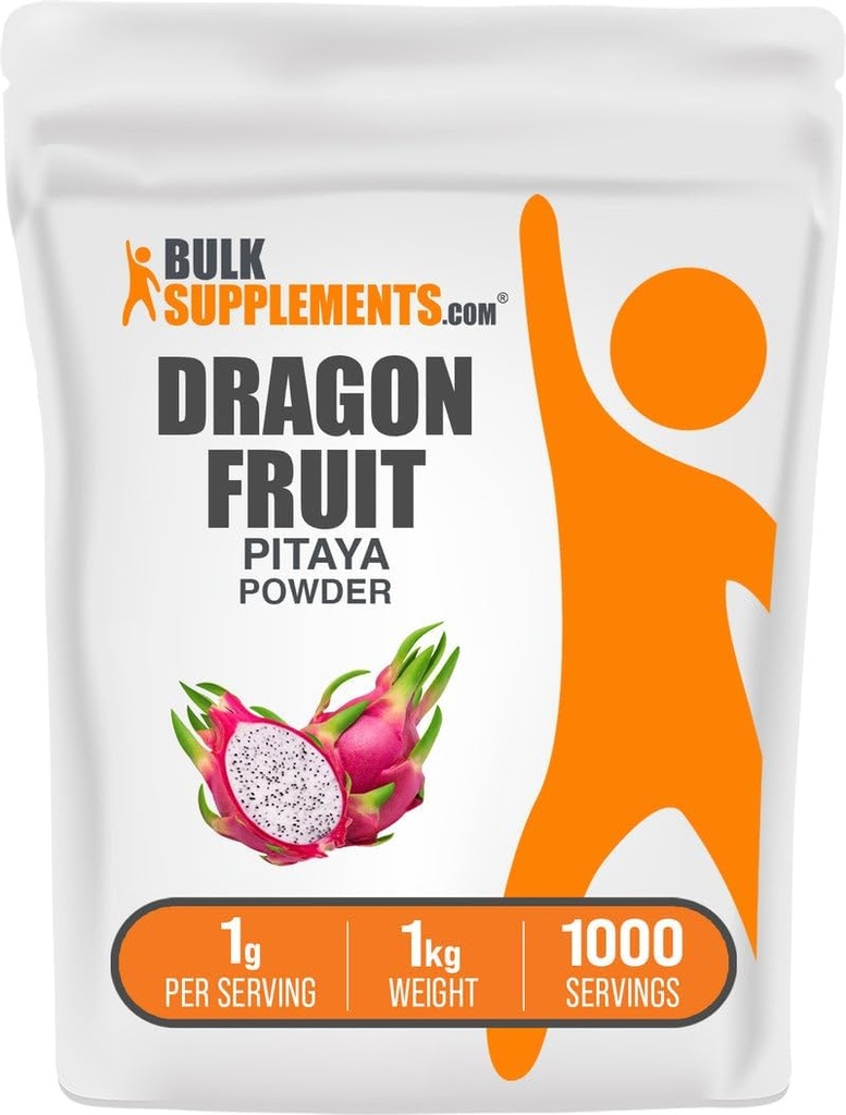 BulkSupplements.com Dragon Fruit Extract - Antioxidants Supplement, Dragon Fruit for Digestion Support - Vegan & Gluten Free, 1g pro Servierung, 1kg (2.2 lbs) (Pack von 1)