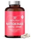 Eve's Cycle Nattokinase Supplement 4000 FU - 270 Vegan Natto Kapseln - Premium Japanisches Enzym, Natürliches Blut, Bio, No Stearates, Non-GMO, Made in USA