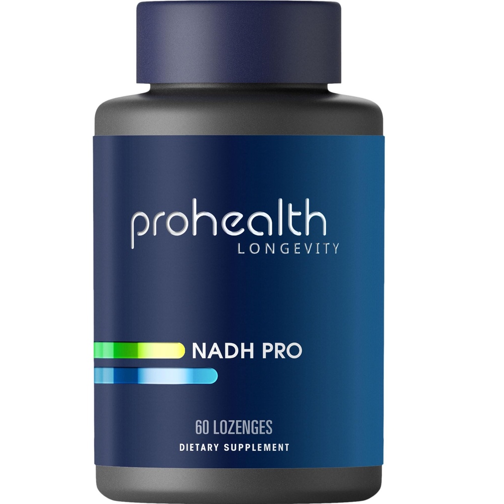 ProHealth NADH Pro - Boost NAD+ (25 mg, 60 losanges à action rapide) Boost Energy, Memory and Focus.