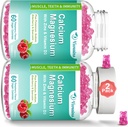 Gummie di zinco di magnesio ad alto assorbimento con glicinato di magnesio 400mg, supplemento di magnesio di calcio libero di zucchero per la forza di ossa e denti, Funzione muscolare - Vegan, 120 conte