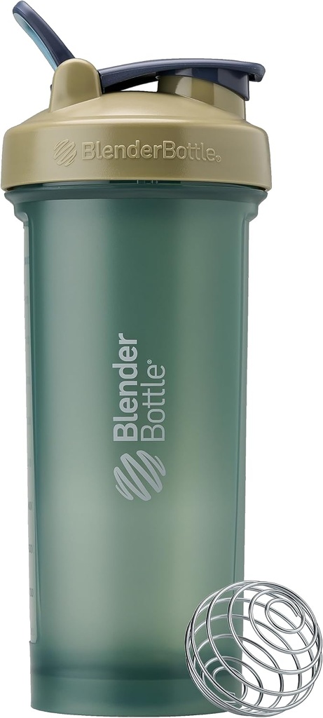 BlenderBottle Classic V2 Shaker Bottle Perfect for Protein Shakes and Pre Workout, 4-Ounce, Full Color Tan