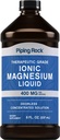 Piping Rock liquide ionique Magnésium de 400 mg de 8 oz, supplément sans gluten