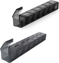 2 Pack Extra große Pillen Organizer, Sukuos Wöchentliche Pille Case mit klarem Deckel, Arthritis Freundliche Medizin Organizer für Pillen/Vitamin/Fish Oil/Supplements, BPA frei, einfach zu reinigen