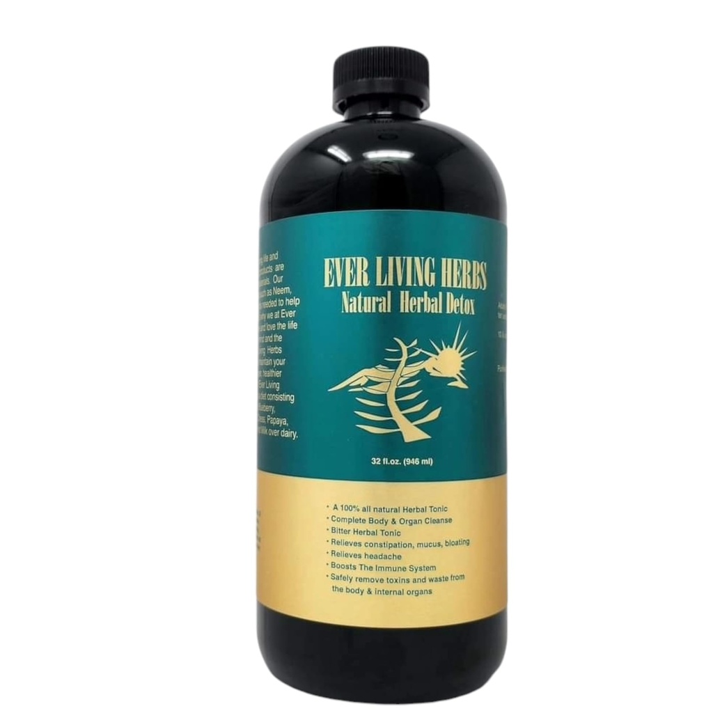 Natural Herbal Detox con Moringa per nutrienti e pulizia profonda con Neem, Burdockroot, Dandelion 32 oz.