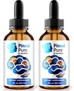 (2 Pack) Official Pineal Pure Drops – Natural Daily Formula per aiutare il supporto Focus, Memory & Concentration | Clean, Easy-to-Use PinealPure Liquid (60 Serve)