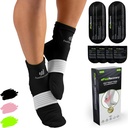 Calzini Ice Pack per i refrigeratori dei piedi - Caldo e caldo riutilizzabili calzini di terapia w/cinghie di compressione - Gel freddo per la neuropatia, Foot Pain, Plantar Fasciitis & Sprains (nero, L/XL)