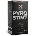 Pyro Stim 7 Métabolisme Booster Fat Loss Support Energy Boost - Thermogénique une fois par jour avec Teacrine pour Focus, Contrôle de l'appétit, tonification musculaire et contrôle de l'humeur (60 capsules)