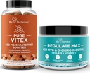 Vitex Chasteberry Capsules & Regolare Max Myo-Inositol D-Chiro Inositol Powder - Natural PMS & Fertiility Support, Balance Hormones, Ciclo di Regolazione - 60 Vegan Soft Capules + 60 Servings Inositol Powder