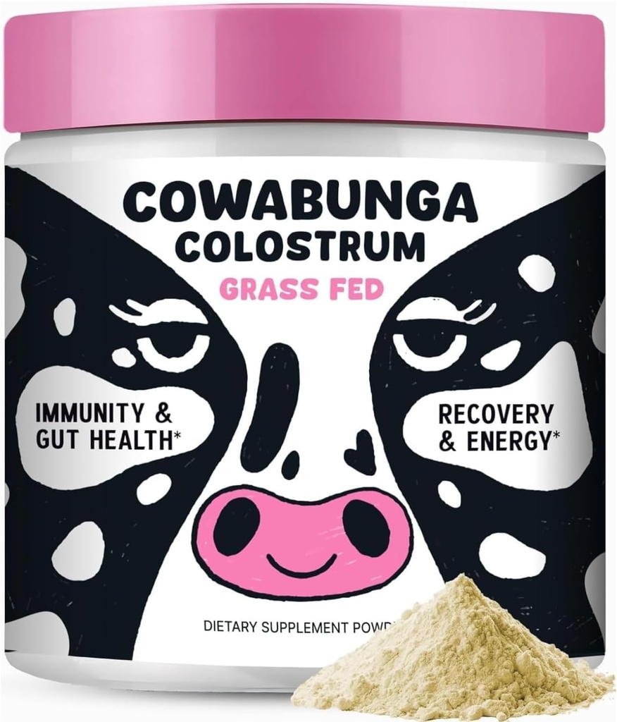 SonoHealth Cowabunga Colostrum - Premium, Pure & Unaltered Colostrum Powder Supplement - für Immununterstützung, Gut Health, Muskelunterstützung & Wellness - Kosher & Halal Certified Calostro