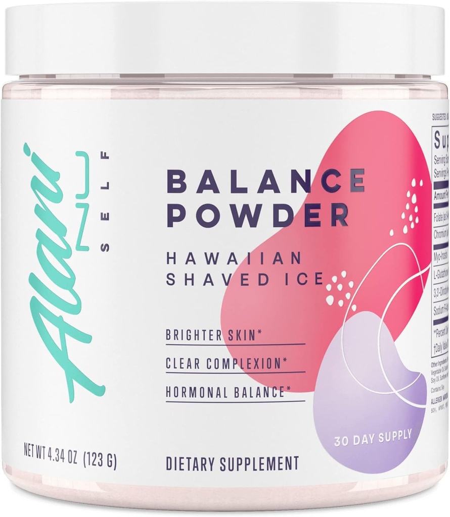 Alani Nu Balance Polvere Hawaiian Shaved ICE | Supplemento per le donne | Supporto ormonale | Gestione del peso e Clear Complexion | Gluten Free | Vegan | Sugar Free | 30 Serve