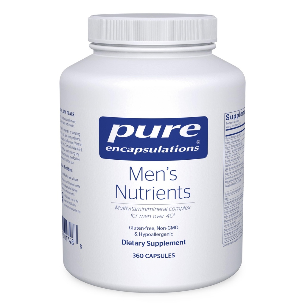 Pure Incapsulations Nutrienti Uomo - Integratore Minerale Multivitaminico a Support Energy, Endurance & Stamina in Uomo Oltre 40* - con Vitamina D, Vitamina C & Trace Minerals - 360 Capsule