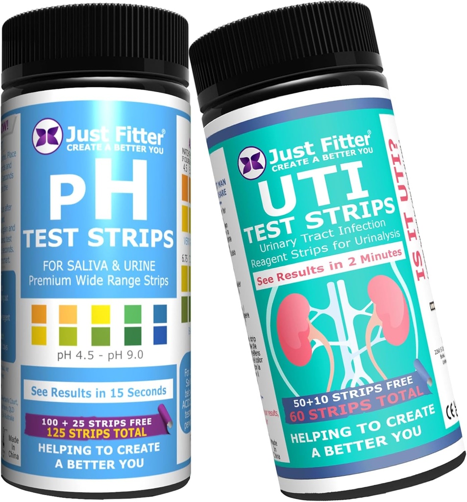 pH und UTI Urinary Tract Infection Test Strip Bundle. Einfache, schnelle und genaue Ergebnisse. Home Testing Stick Kit.