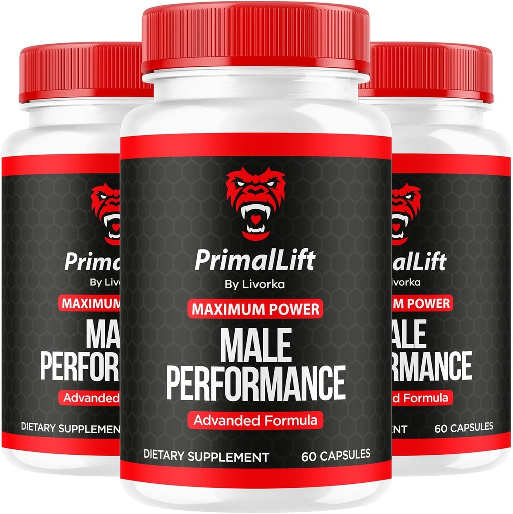 (3 Pack) Sollevamento primario, Sollevamento primario per gli uomini, Capsule di sollevamento Primal, Pillole di sollevamento Primal, Supplemento di sollevamento PrimalLift Tutto Supporto naturale, Formula avanzata di sollevamento Primal, 180 capsule per 3 mesi