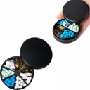 6 Compartment Pill Organizer & 4 Compartment Pill Box - Impermeabile Metal Pill Organizer, Lega di alluminio Round Daily Medicine Container per Vitamina, Medicina, Supplemento, Fish Oil