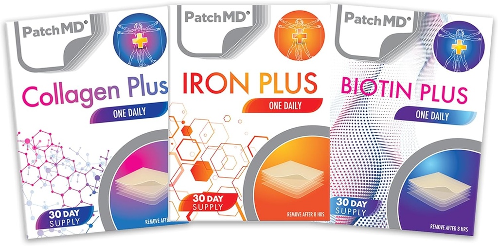 Iron Plus, Collagen, & Biotin Plus Lot thématique - 30 jours d'approvisionnement