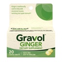 Gravol Ginger Tablets für Upset Stomach und Nausea, 20ct