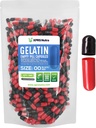 XPRS Nutra Größe 00 Leere Kapseln - 500 Graf Leere Gelatine Kapseln - Pillen DIY Kapsel Füllung - Füllbare Pille Gel Kapseln für Do-It-Yourself Ergänzungen (schwarz/rot)