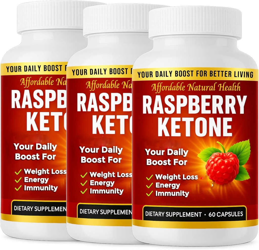 Himbeer Keton Kapseln, All-Natural Formel, Mai Unterstützung Active Healthy Lifestyle, 1000 mg Supplement, 180 Kapseln, 6 Monate Versorgung, Vegan, Non GMO