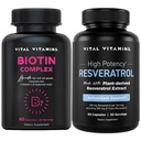 Vital Vitamine Biotin Complex Kapseln + Resveratrol Kapseln
