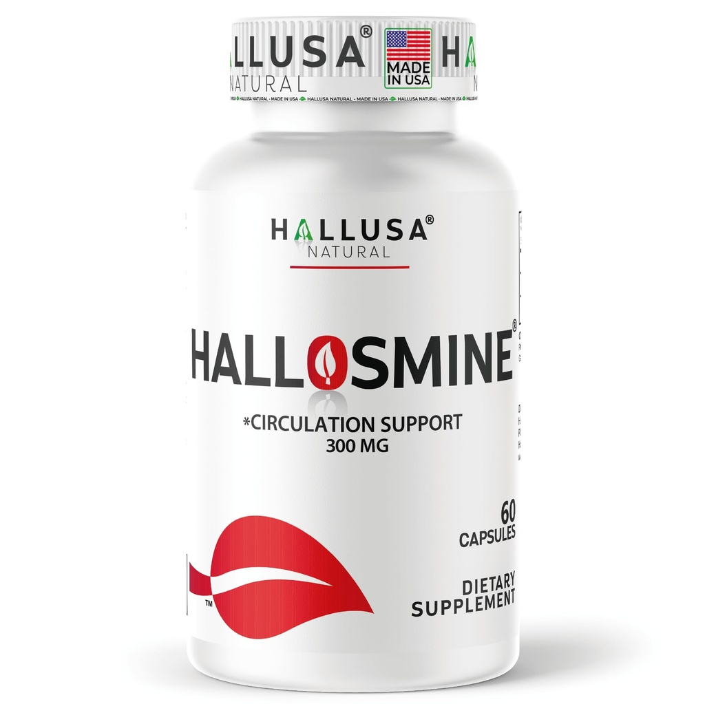 Hallusa Circulation Diosmin Naturelle - Support pour la Circulation et les Veines - DIOSMIN - DIOSMINE- DIOSMINA - Supplément pour la Circulation et le Support de Veine