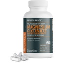 Bronson Magnesium Glycinate 200mg ad alto assorbimento Chelated Gentle Buffered On The Stomach Non-GMO, 60 capsule vegetariane