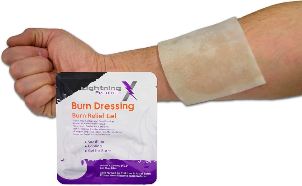 Lightning X Produkte Cooling Burn Relief Gel 4x4 Zoll Burn Dressing Steril Trauma Hydrogel
