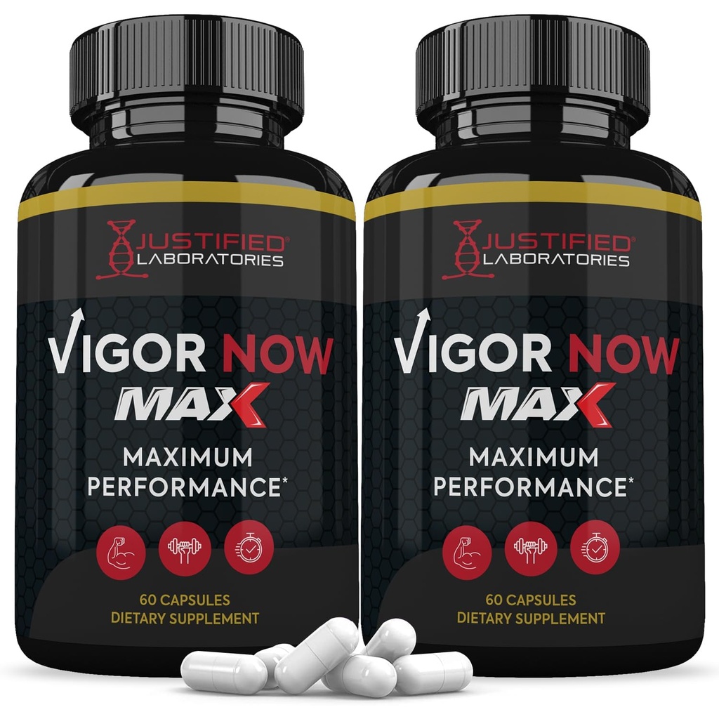 Justified Laboratories (2 Pack Vigor Jetzt Max 1600MG Advanced Men's Health Formula 120 Kapseln