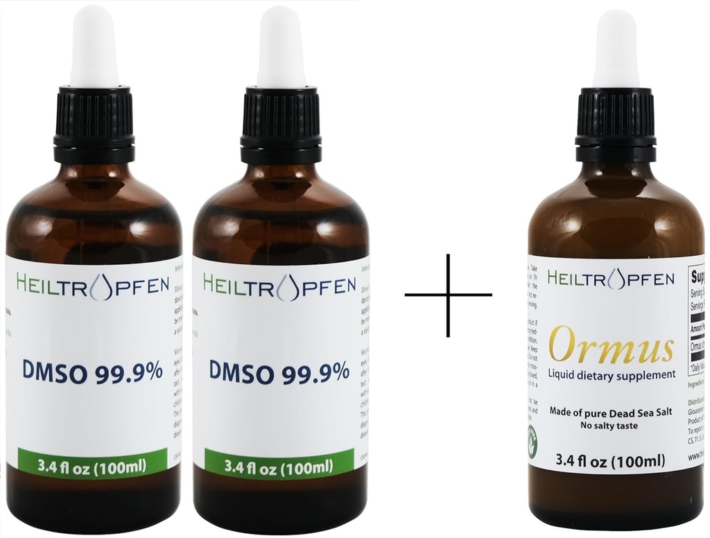 Bundle/Set di 2X DMSO 99,9% 3.4 oz + Ormus 3.4 Fl Oz Concentrato Orme | Heiltropfen®