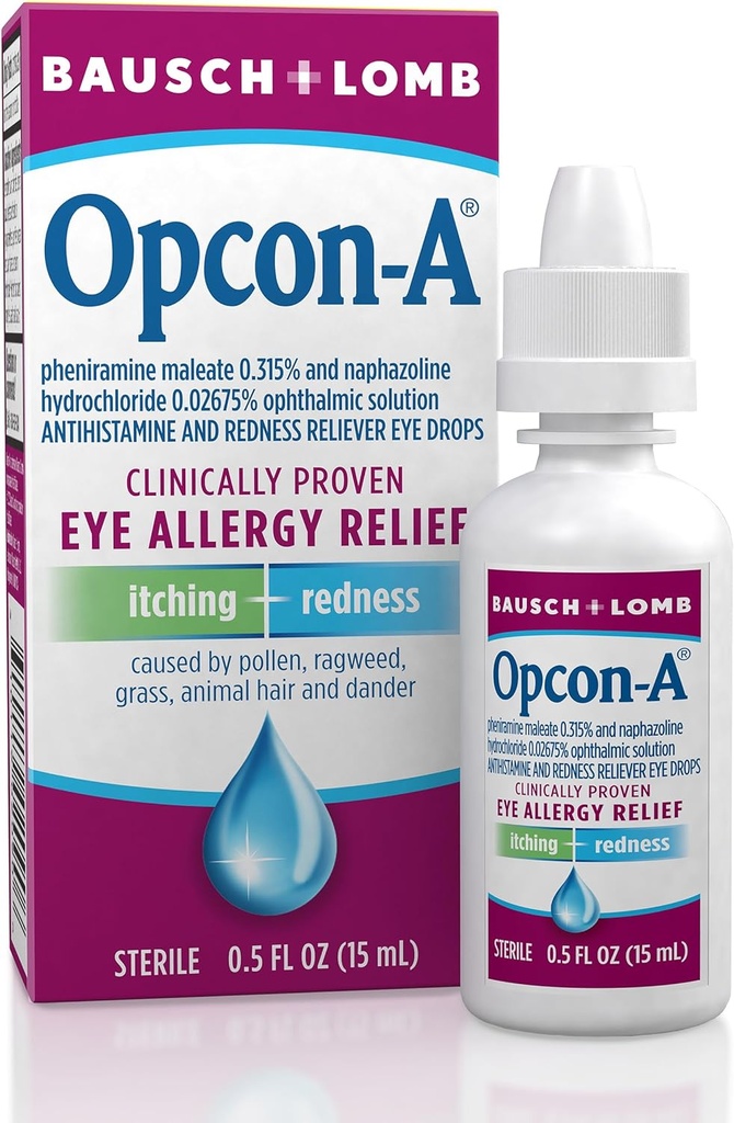 Allergy Eye Drops von Bausch & Lomb, für Itch & Redness Relief, 15 mL