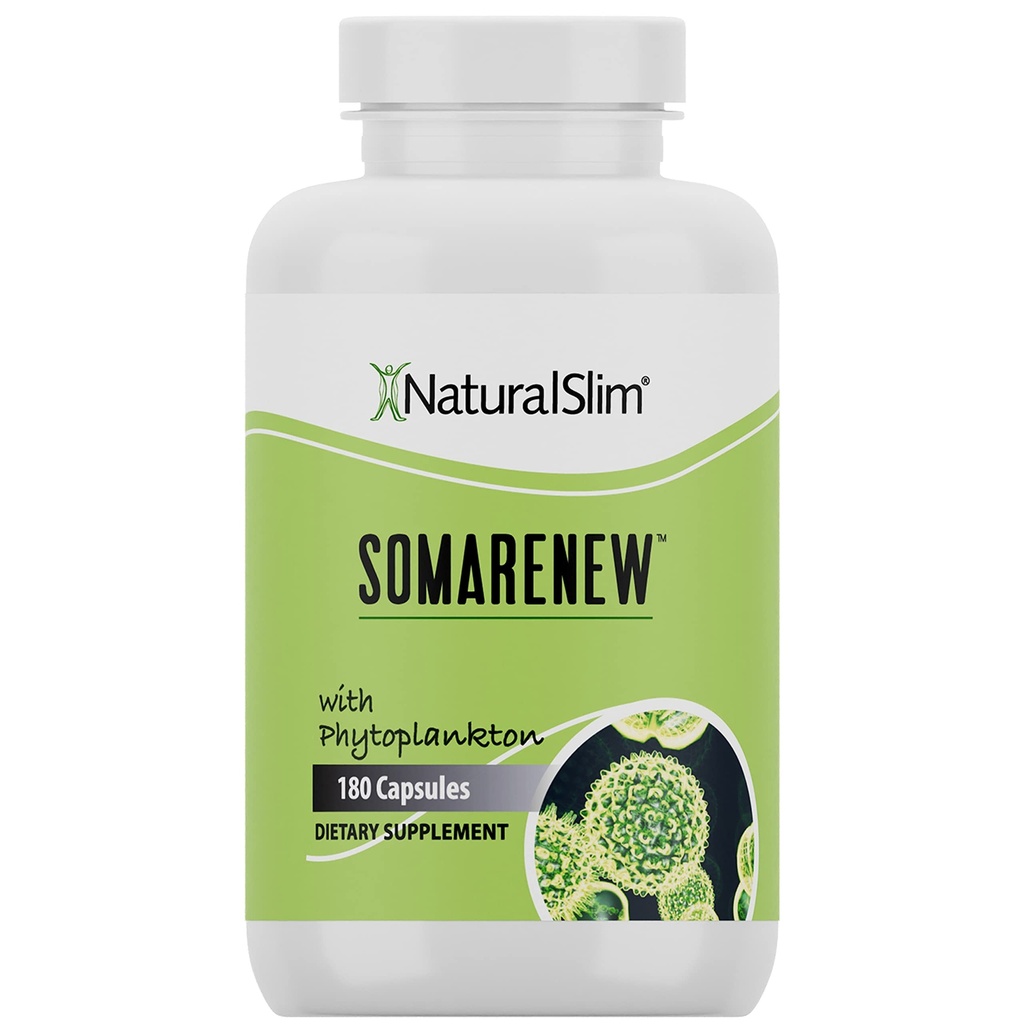 Somarenew Metabolism Booster, Gut Cleanse, Energy Support & Full Body Cleanse Supplement mit Marine Phytoplankton (Omega 3) & Black Fulvic Acid Superfood - 180 Gemüsekapseln