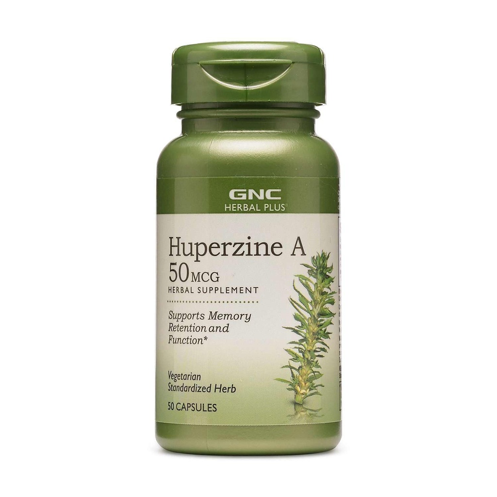 GNC Kräuter Plus Huperzine Eine 50mcg Ergänzung, Vegetarisch, 50 Servierungen