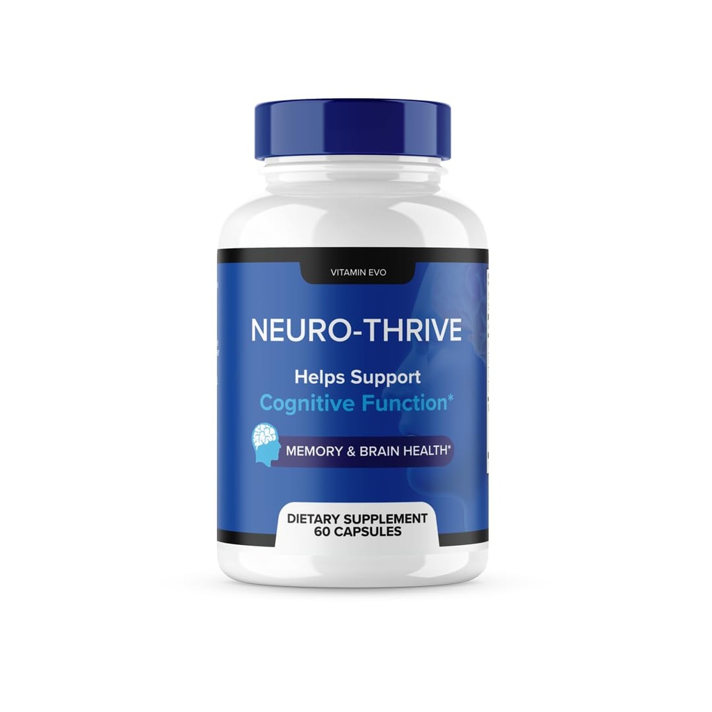 Neuro Thrive Brain Supplement, Neuro Thrive for Memory, Neuro Thrive PQQ, um die negativen Auswirkungen von Gehirn Fog, Neuro Thrive Kognitive Funktion, NeuroThrive Bewertungen Neuro-Thrive (60 Kapseln)