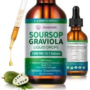 Sursop Graviola Liquid Drops Complement with Sea Moss Extract, Sursop Bitters Liquid for Cell Support & Regeneration, Immunity, Foie, Antioxydant, Graviola Leaves Extract 2 Month Supply 60ML