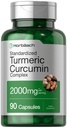 Horbäach Curcumine curcumine supplément 2000mg , 90 capsules Complexe avec poivre noir , non-OGM, sans gluten