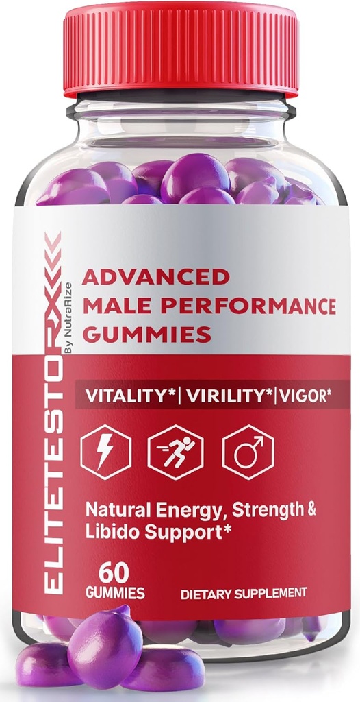Elite Testo Rx Gummies, All Natural Male Formula, Premium Supplement für Herren, EliteTesto Rx Pills für Gesamtgesundheit, Elite TestoRx Gummy s, Official EliteTestoRx Bewertungen (60 Gummies)