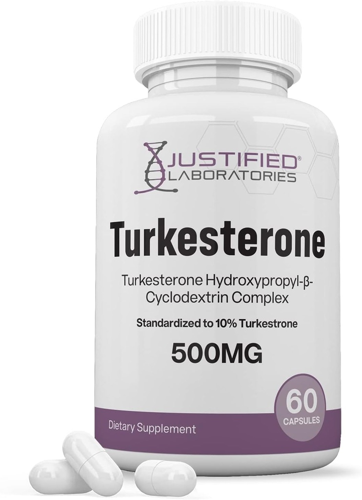 Laboratori giustificati Turkesterone 500mg 10% Standardizzato naturalmente Aumentare Stamina Resistenza di Endurance 60 capsule