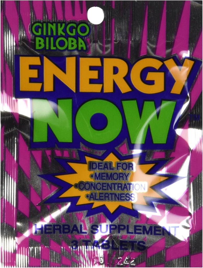 Ginko BILOBA Pills d'énergie 24 Packs 3 Tableaux Chacun