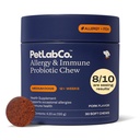 PetLab Co. Allergy & Immune Daily Probiotics for Dogs. Unterstützt Hefeproduktion, saisonale Allergien, Intermittierende Itchiness, Gut & Digestive Health für mittelgroße Hunde, Packaging May Vary